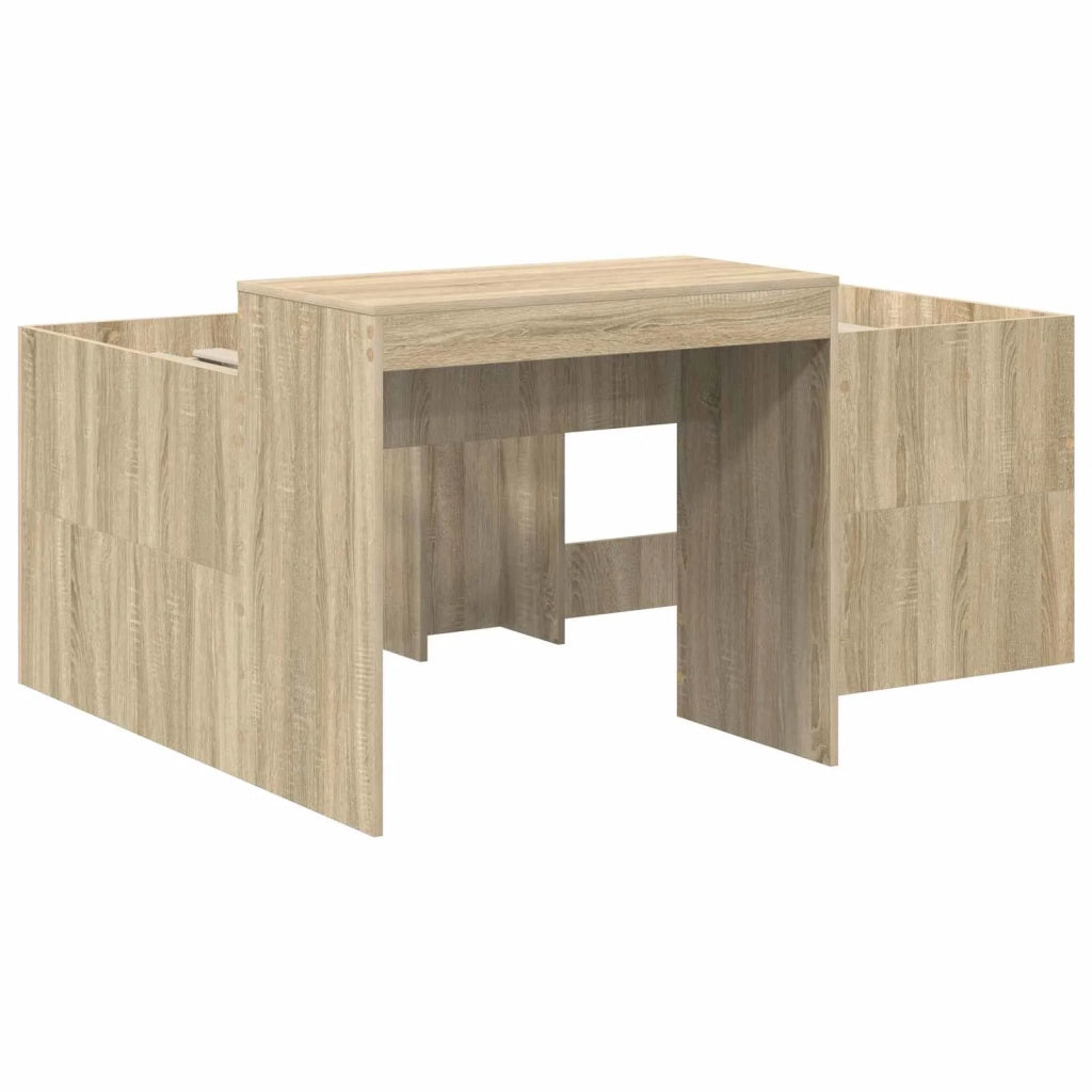 Letto con Tunnel 3 pz Rovere Artigianale e Nero 3423520