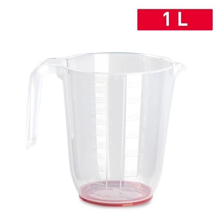Caraffa Brocca in Plastica Graduata Trasparente 1000 ml