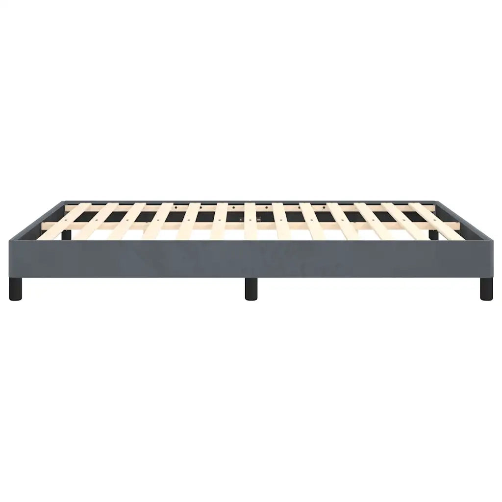 Struttura letto senza Materasso Grigio Scuro 137x190 cm Velluto integrale 347007