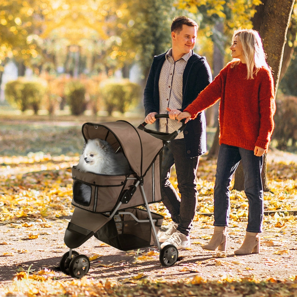 Carrello pieghevole per cani e gatti ¨C Minimal ¨C con cuscino, rete e tasche