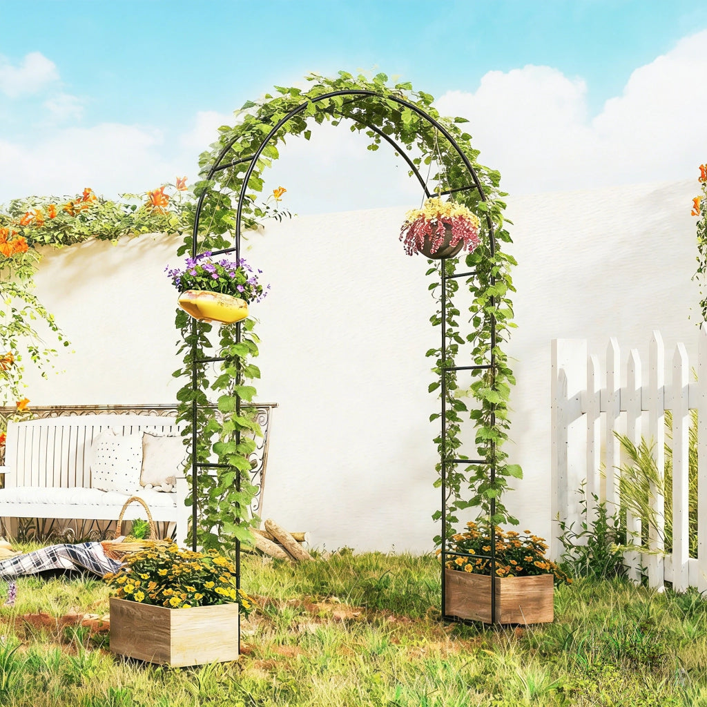 Arco da Giardino in Metallo ¨C Minimal ¨C Nero