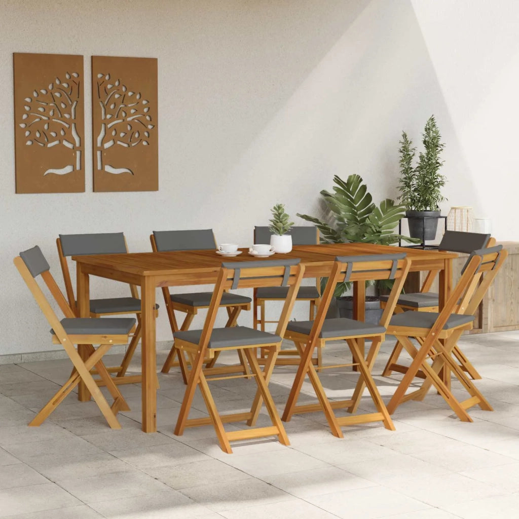 Sedie Bistro da Giardino 8 pz | Sedie da Esterno Grigio Scuro 40 x 53 x 80 cm