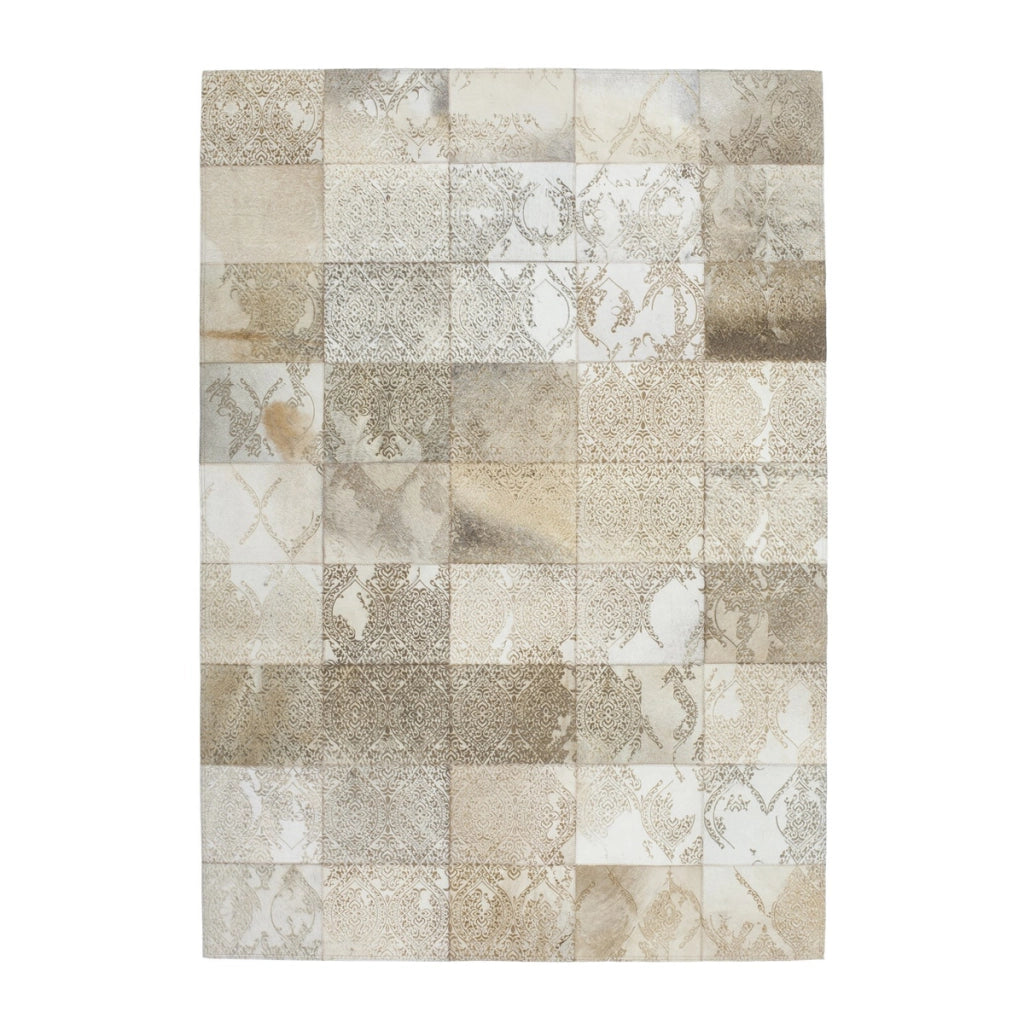 Tappeto Viper 333 in Pelle e Poliestere Beige