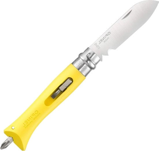 Strumento per tagliare cavi con lama gemodificata in acciaio Sandvik 12C27 - 2 pezzi - maniglia a impugnatura in poliammide gialla