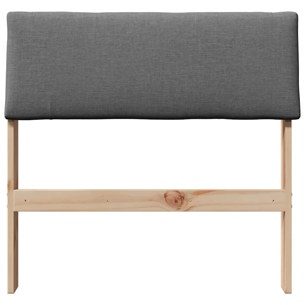 Testiera | Testata imbottita Grigio scuro 75 cm Pino massello