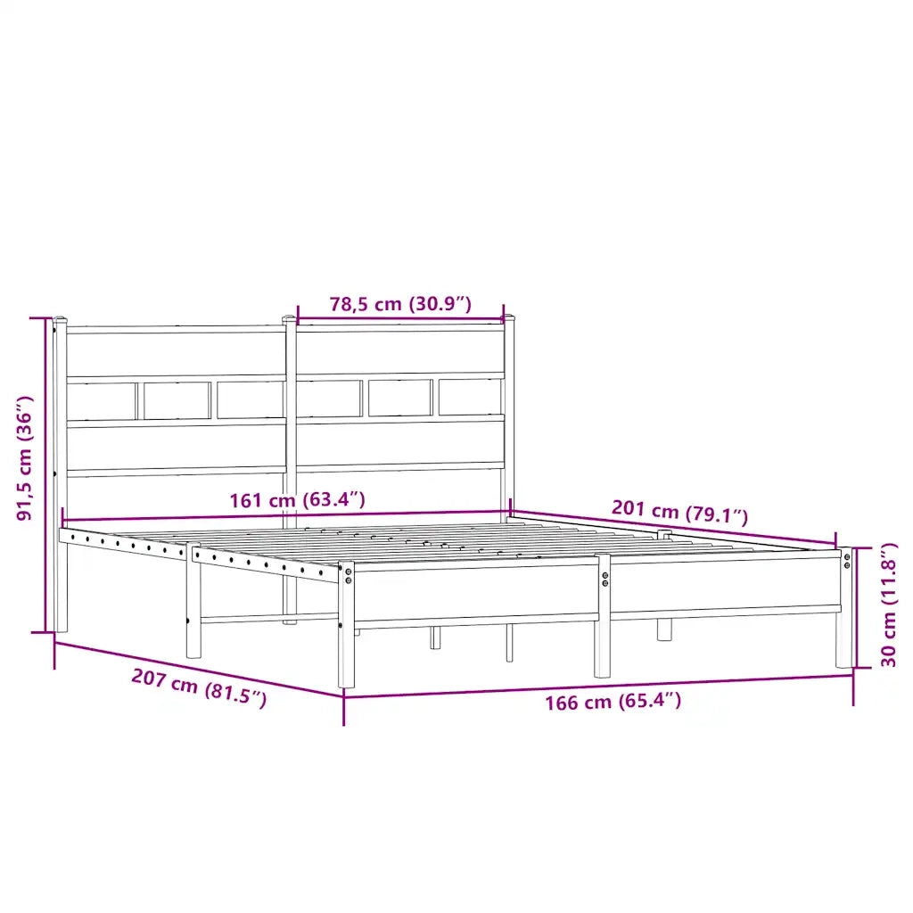 Giroletto senza Materasso Rovere Sonoma 160x200cm in Truciolato 4017257