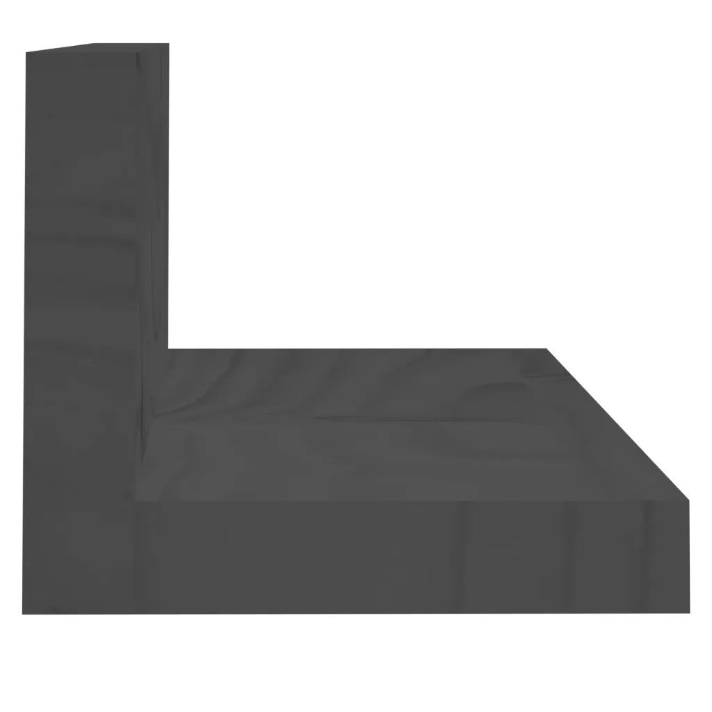 Mensole da Parete 2 pz Grigio 110x11x9cm Legno Massello di Pino 823611