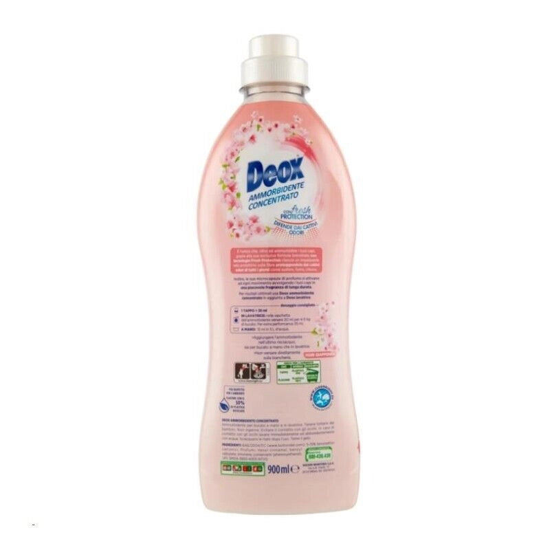 DEOX SET 4 CONFEZIONI AMMORBIDENTE CONCENTRATO LAVATRICE FIORI GIAPPONESI180 LAVAGGI 900 ML L'UNO