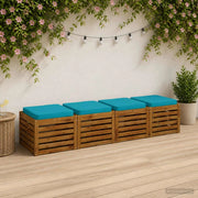 Cuscini per Sedia in 4 Pezzi VUGHT 4 pcs 100% Poliestere 946294