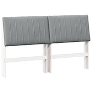 Testiera | Testata imbottita Grigio chiaro 150 cm Pino massello