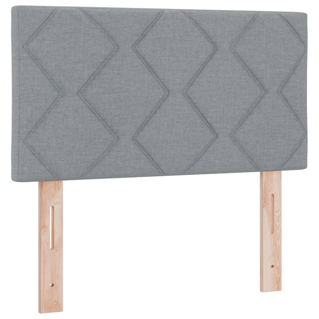 Letto a molle con testiera Grigio chiaro 120 x 200 cm Tessuto 3338755