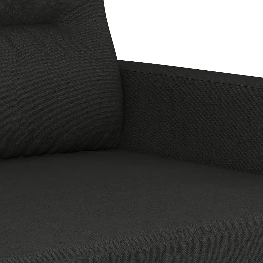 Set Divani 4 pz con Cuscini Nero in Tessuto 3201564