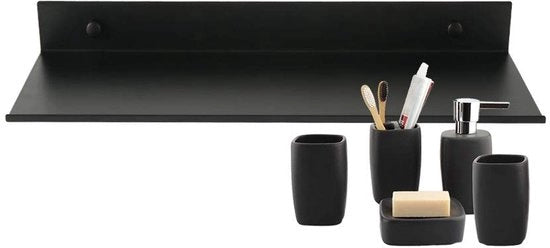 Wandrek in alluminio - 30 cm - Nero