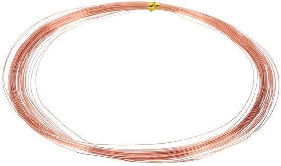 Filamento di rame massivo, 99,9%, puro rame, morbido, 16 m, 30 gauge (0,25 mm), per artigianato, gioielleria, giardinaggio, elettrocultura