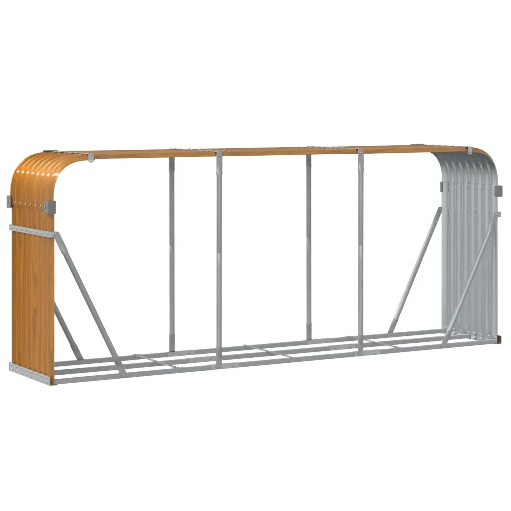 Portaceppi Effetto Legno 234x45x100 cm in Acciaio Zincato CFW1144595