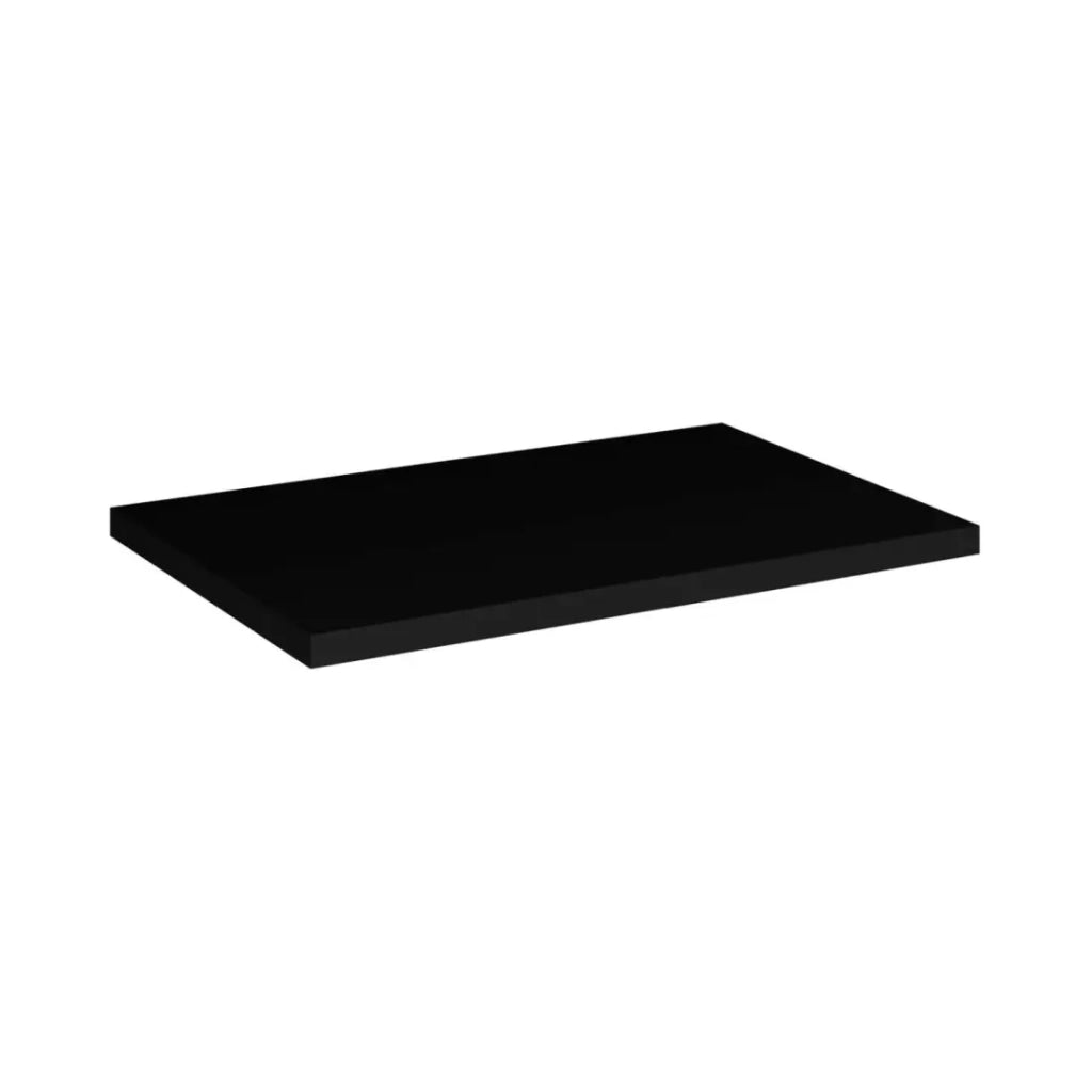 Set bagno sospeso VANO 60cm: mobile sottolavabo con ante a righe verticali + top per lavabo nero opaco