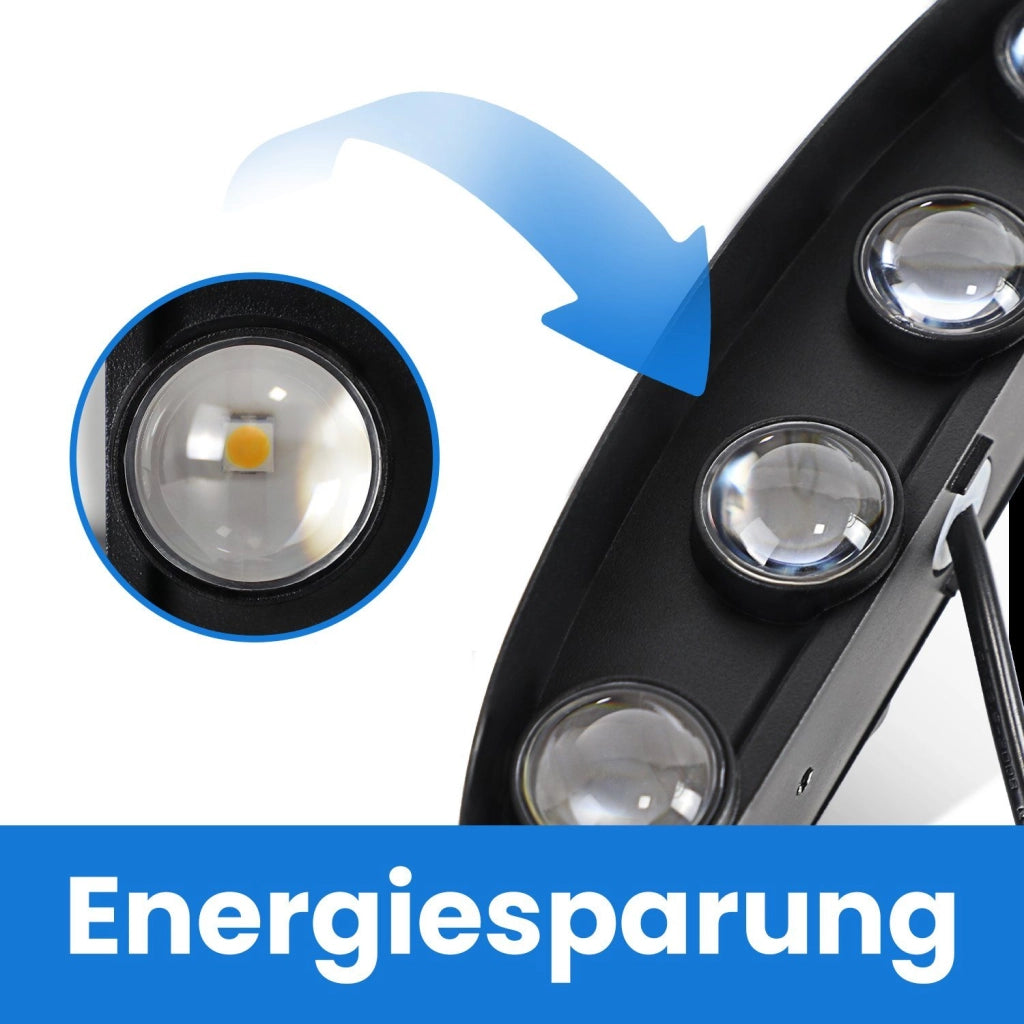 ZMH Moderna lampada da parete LED per esterni con luce su e giù lampada da parete per esterni camera da letto corridoio