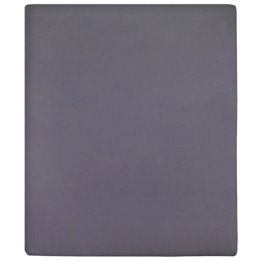 Lenzuolo con Angoli Jersey Antracite 180x200 cm Cotone CFW3878506