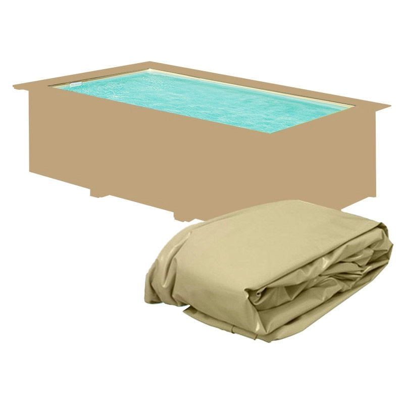 Liner Di Ricambio Per Piscina In Legno Northwood Rettangolare - 15,50 X 3,50 X H. 1,55 M Sabbia - Spessore 0,75 Mm Dimensione piscina: 6.50 X 3.50 m, Colore: Sabbia