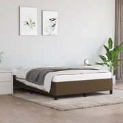 Giroletto senza Materasso Marrone Scuro 140x200 cm Tessuto 347069