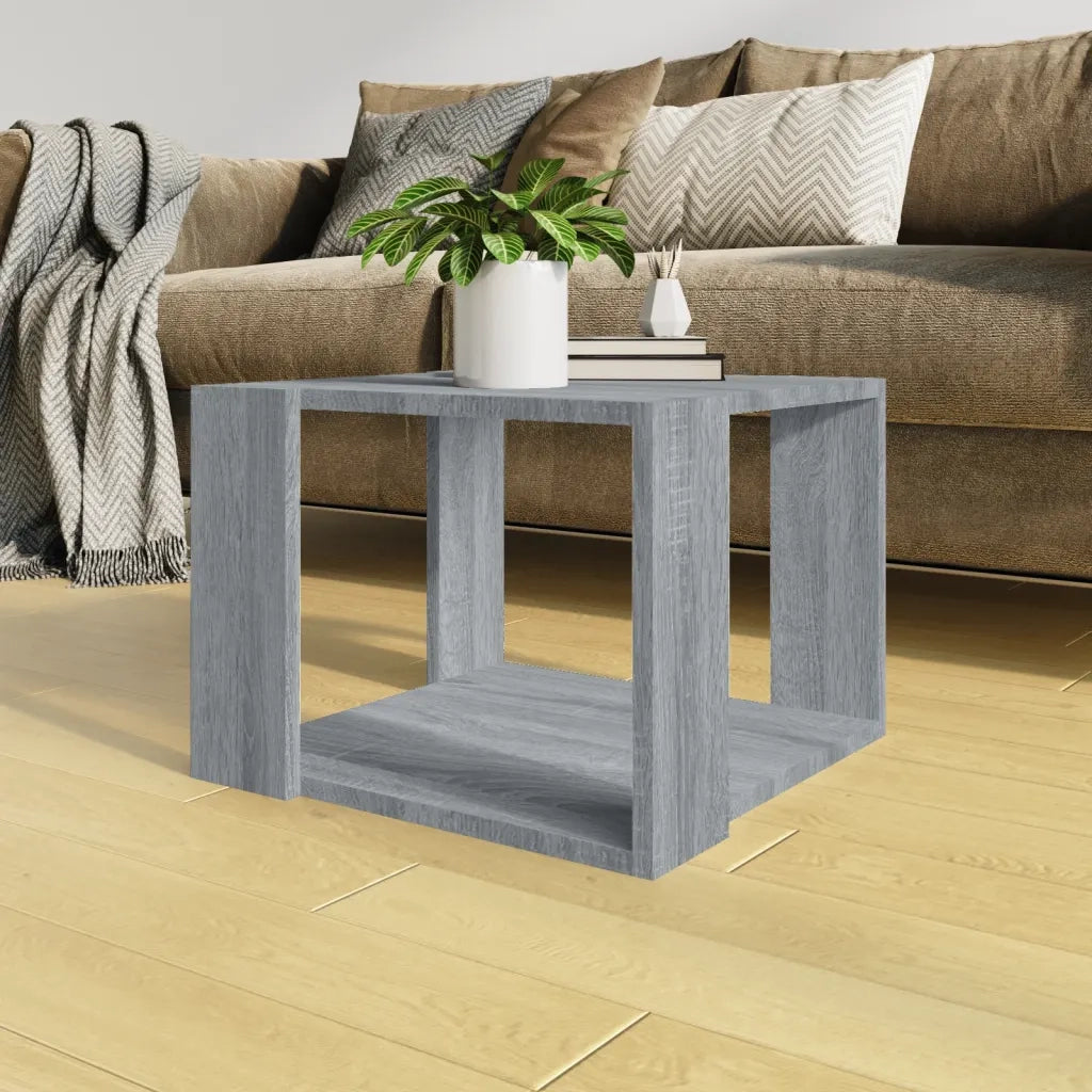 Tavolino Salotto-Tavolino da soggiorno-Tavolo Grigio Sonoma 40x40x30cm Legno Ingegnerizzato
