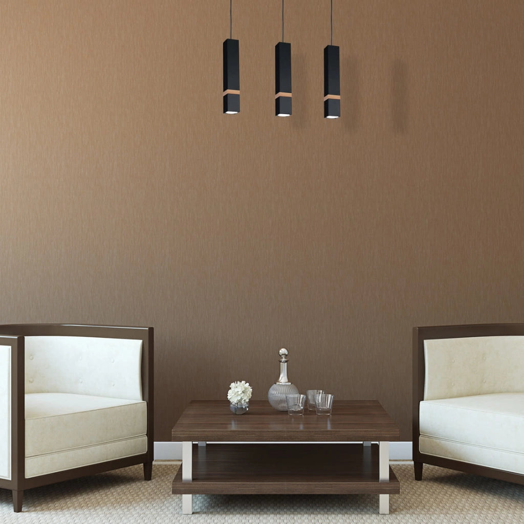 Lampadario sospeso Milagro Vidar nero legno 3xGU10 35W