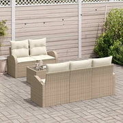 Set Divano da Giardino 6 pcs Beige e Crema polyrattan 3354590