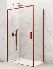 Box doccia ABANTE (TWENTY) 1+1 con lato fisso laterale 135x70 cm Rame