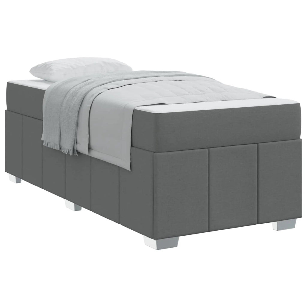 Struttura del letto Grigio scuro 90 x 190 cm Tessuto