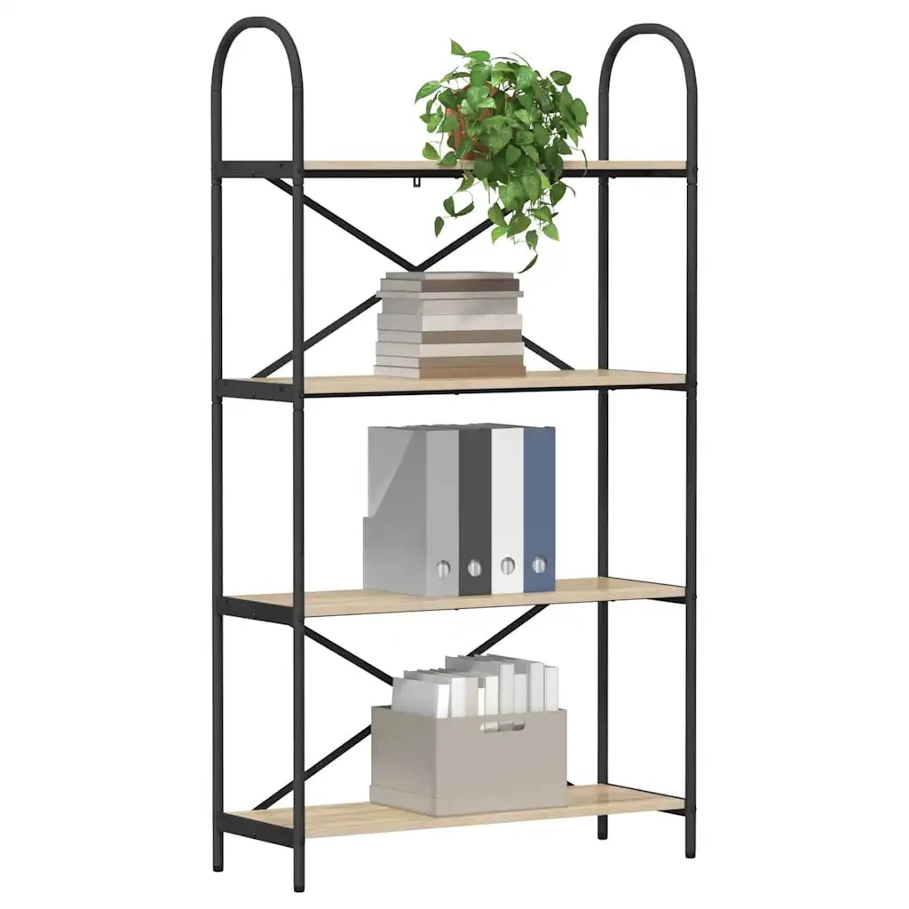Libreria-Scaffale per Libri-Mobile di Stoccaggio Rovere Sonoma 80 x 30 x 146 cm Legno multistrato 569363