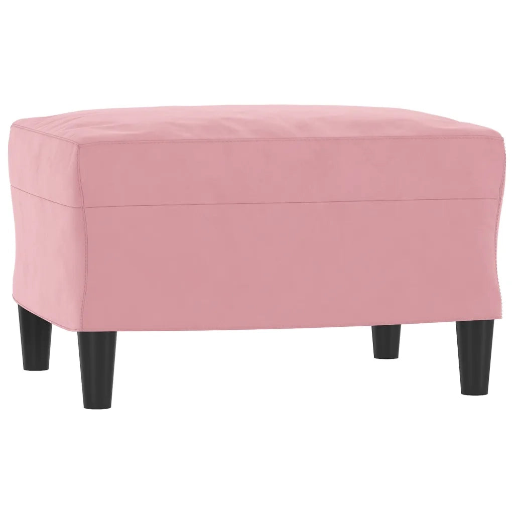 Poltrona con Poggiapiedi Rosa 60 cm Velluto 3201167