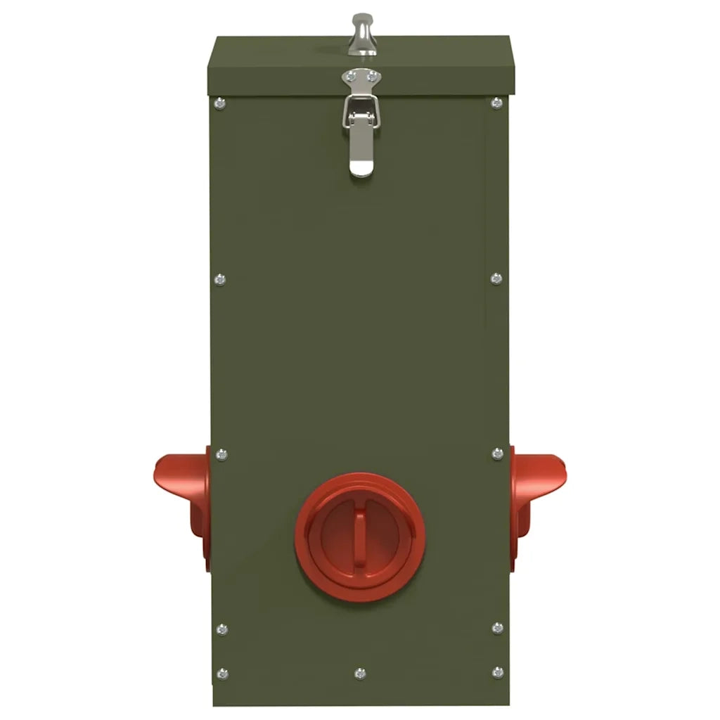 Feeder per pollo 2 pz Verde oliva 32,5 x 20,5 x 43 cm CFW1887879