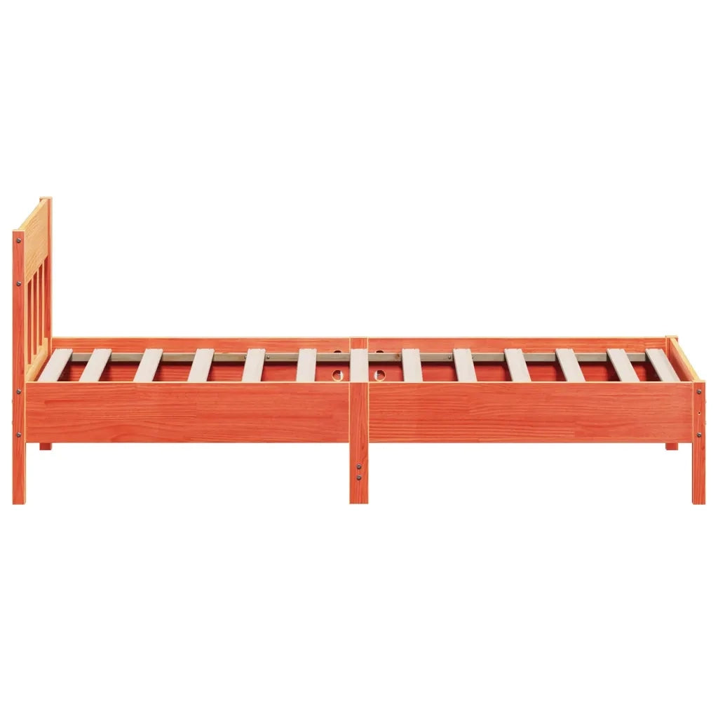 Letto senza Materasso-Struttura Letto Marrone Cera 90x200 cm Legno di Pino 493282