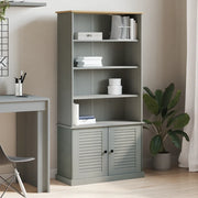 Libreria VIGO 85x35x170 cm in Legno Massello di Pino Grigio 353198