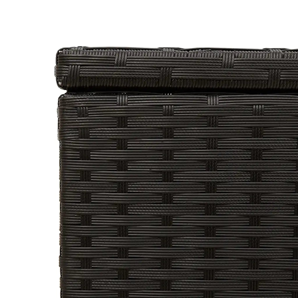 Contenitore da Giardino con Ruote Nero 190L in Polyrattan CFW9917577