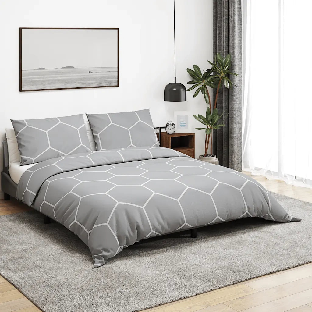 Set Copripiumino Grigio 200x200 cm in Cotone CFW4594080