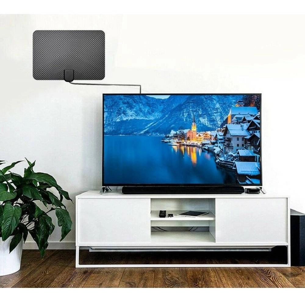 Trade Shop - Antenna Amplificata Tv Digitale Terrestre Interna Hdtv 1080p Vhf / Uhf 29db -