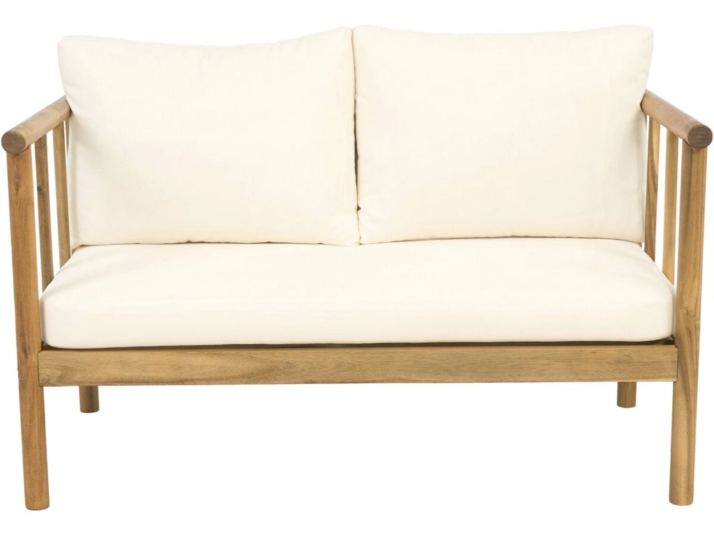 Set di mobili da giardino in legno "Milano" con cuscini - 4 posti - Beige