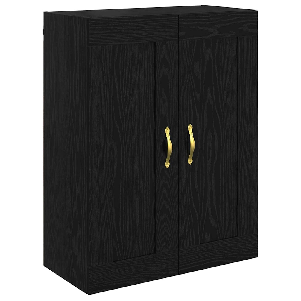 Credenza-Buffet-Armadio da cucina Rovere Nero 69,5 x 34 x 180 cm Legno multistrato 409981