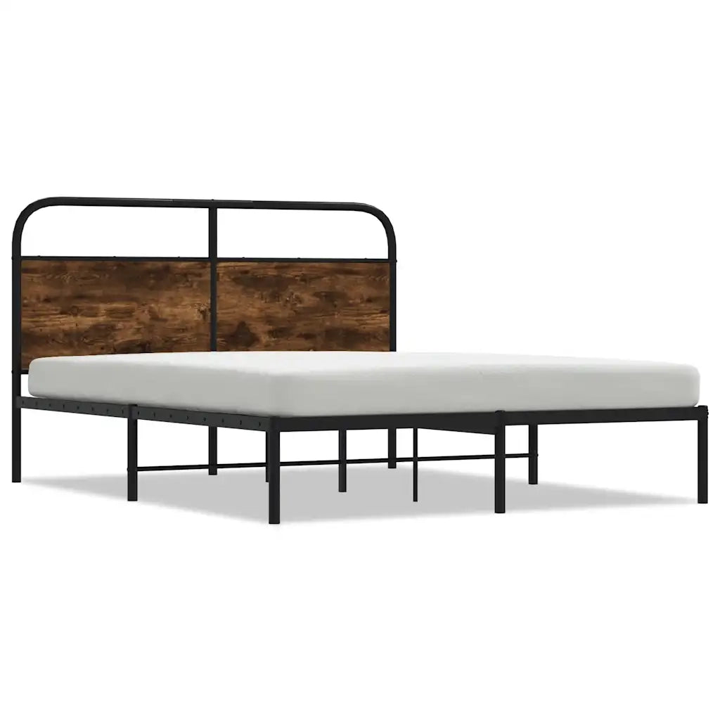 Giroletto senza Materasso-Struttura Letto Rovere Fumo 120x200 cm in Truciolato 260960