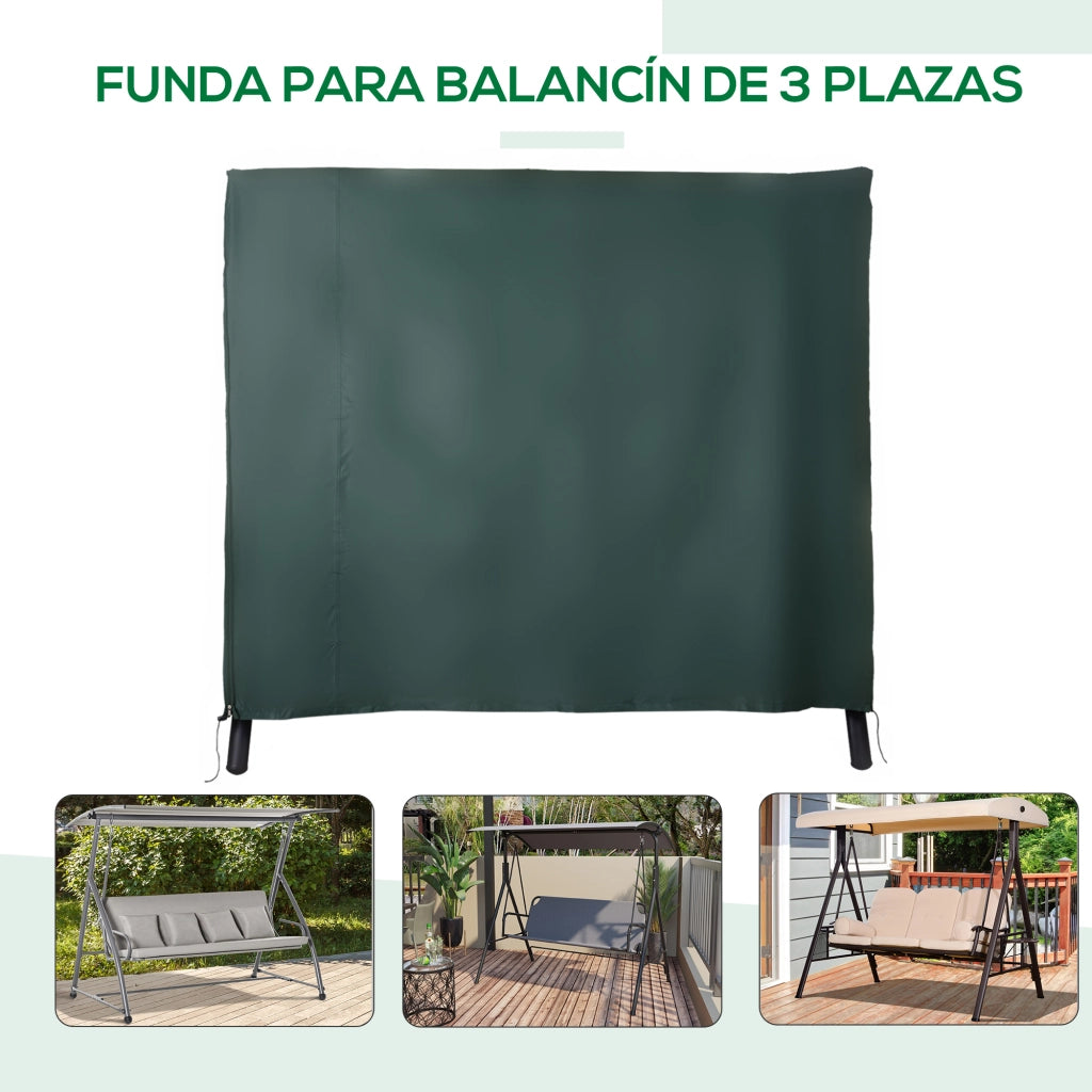 Cuscino per Dondolo da Giardino ¨C Minimal ¨C Verde Scuro 177x114x152cm