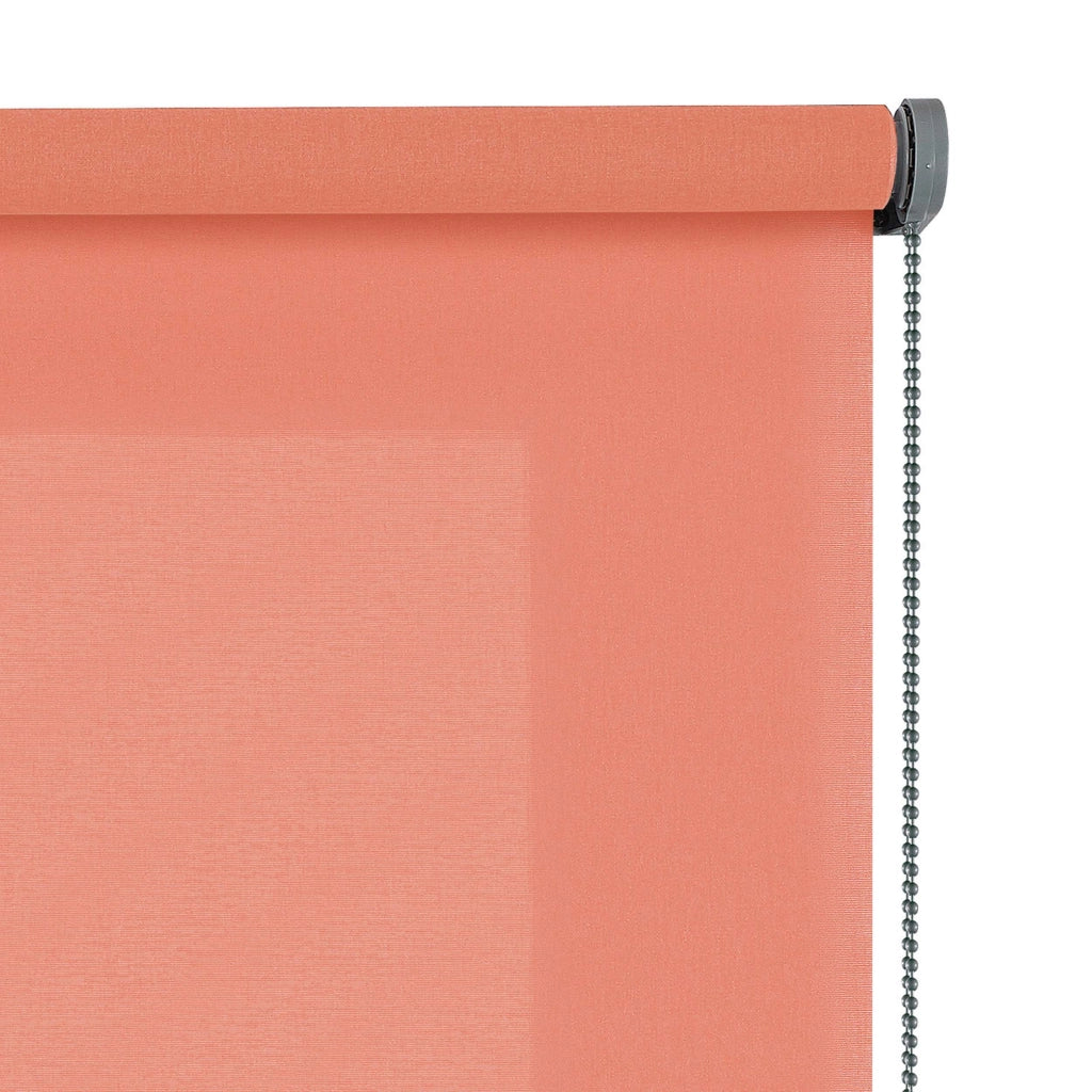 Tenda a Rullo Filtrante, Tenda Avvolgibile Traslucida Liscia Per Finestre e Porte Corallo 100x250 cm