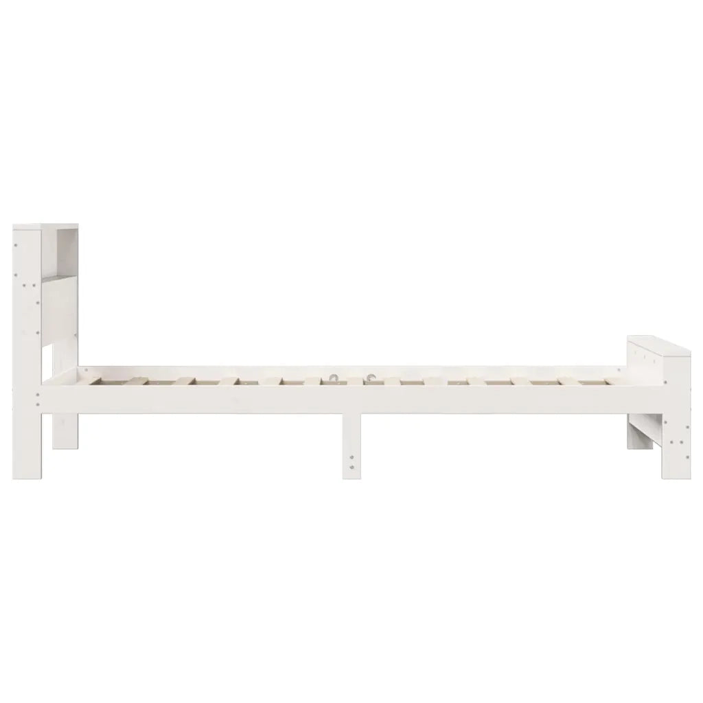 Struttura del letto-Giroletto-Rete del Letto Bianco 90 x 200 cm Legno multistrato 592482