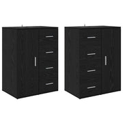 Credenza | Sideboards Corona 2 pcs Rovere Nero 59 x 39 x 80 cm