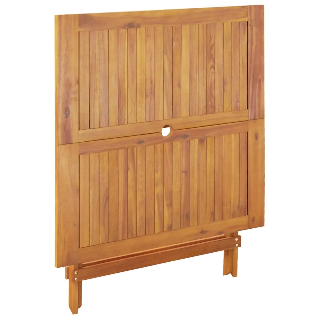 Set Pranzo da Giardino 5pz Crema in Tessuto e Legno Massello 3281784