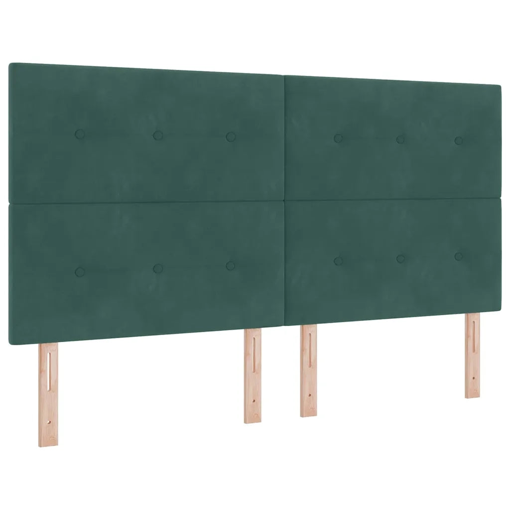 Letto a molle con strisce LED Verde Scuro 180 x 200 cm Velluto 3343883