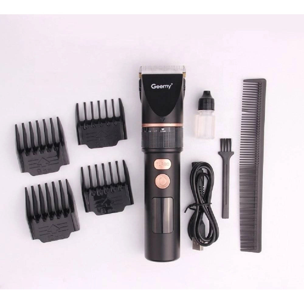 Trade Shop - Tagliacapelli Professionale Trimmer A Batteria Ricaricabile Display Lcd Gm-6609 -
