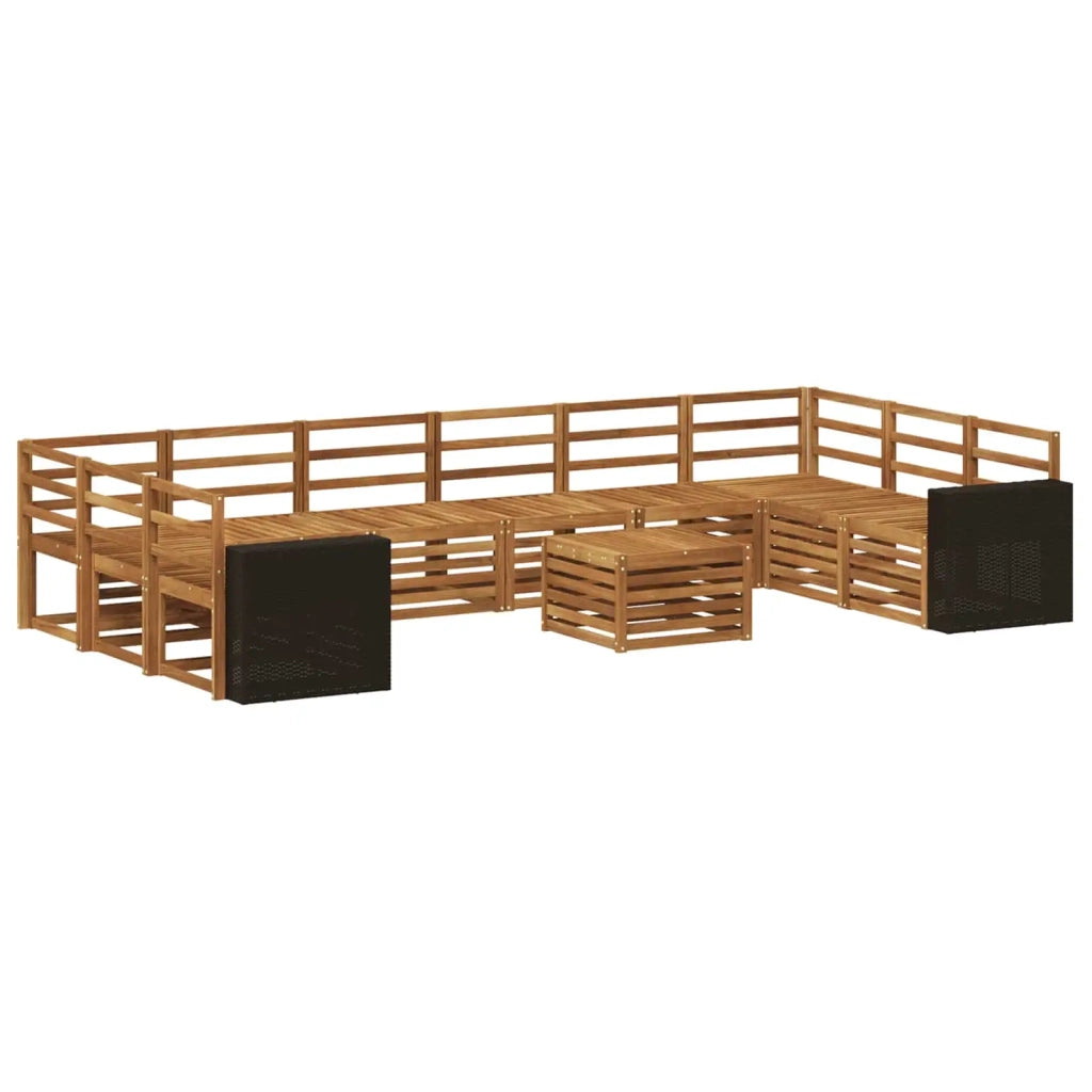 Set di divani da esterno 11 pz Naturale 3384930