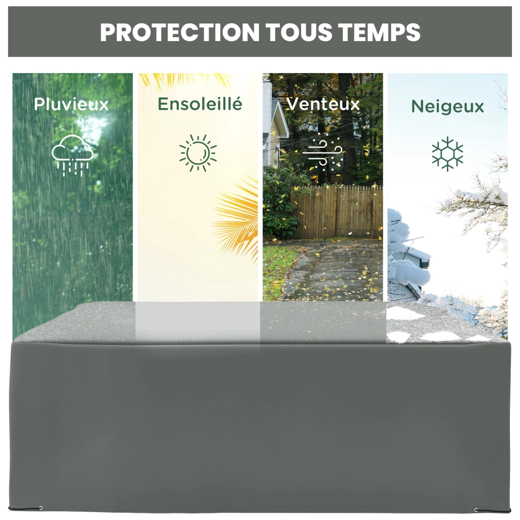 Copertura per mobili da giardino ¨C Xylo ¨C impermeabile anti-UV 275x205x90cm grigio