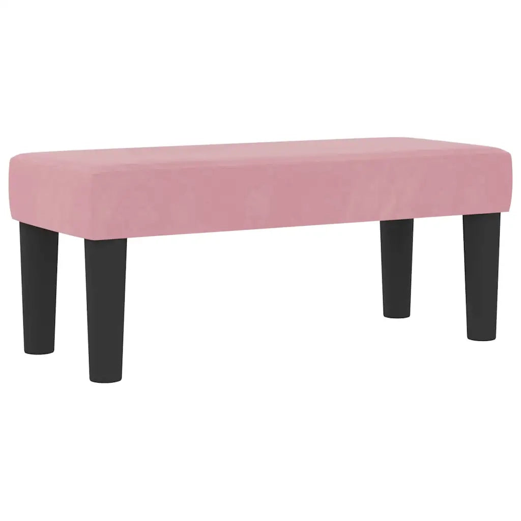 Letto a molle con materasso Rosa 90 x 190 cm Velluto